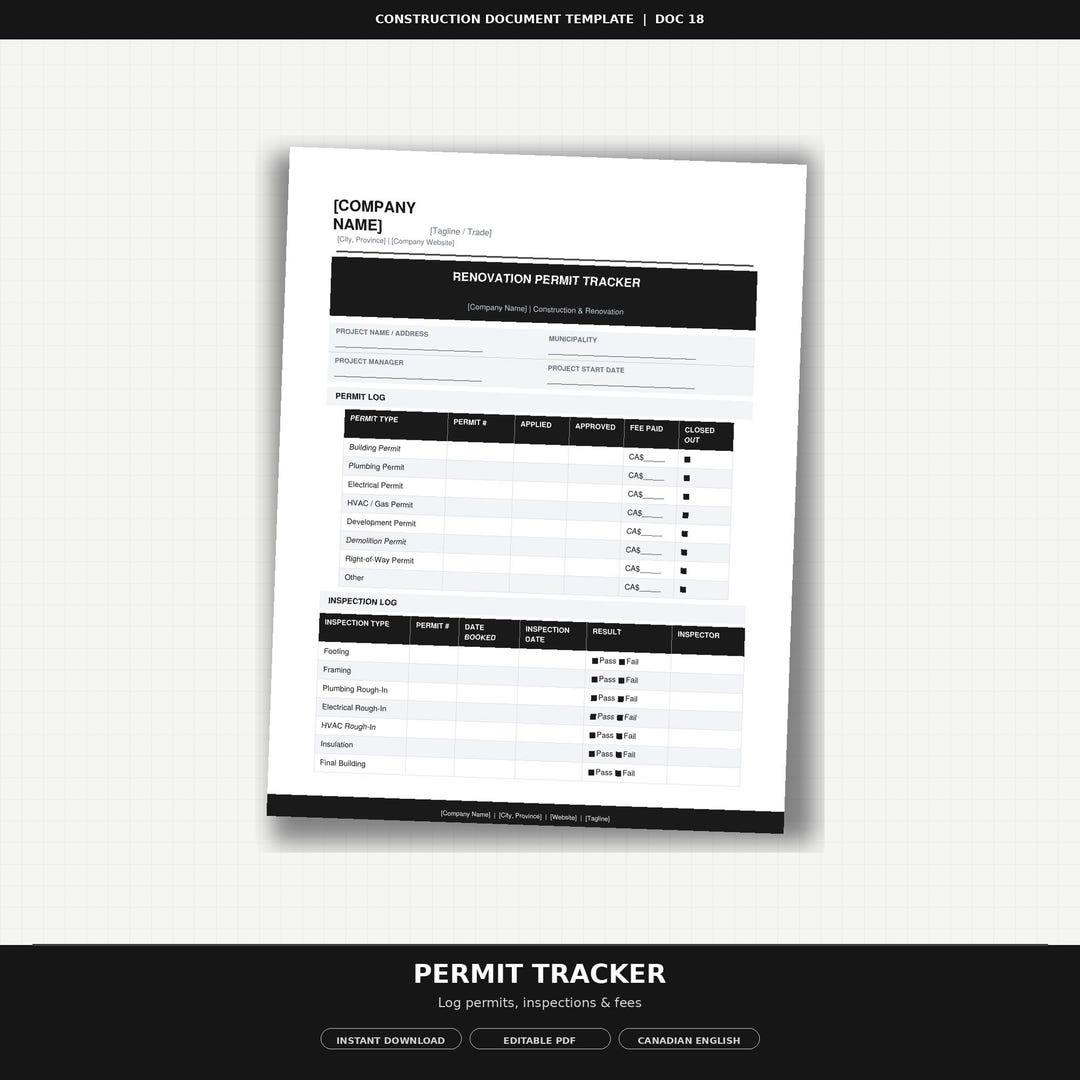 Renovation Permit Tracker | Log Permits & Inspections | Contractor ...