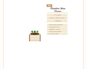Planos para construir una jardinera de madera para exteriores (proyecto de jardín en el patio trasero) en formato PDF (descarga gratuita).