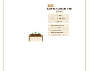Planos para construir un huerto elevado en madera en tu jardín (para principiantes) - Descarga el PDF