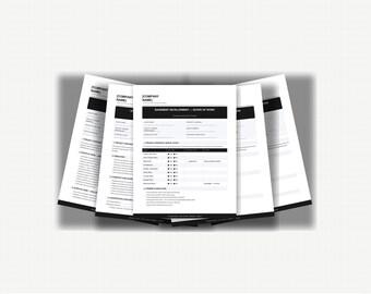 Paquete de plantillas para el alcance del trabajo de renovación / 5 plantillas / Documentos para contratistas / PDF editable / Residencial y comercial