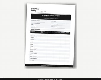 Plantilla de seguimiento de presupuesto para renovaciones / Documento para contratistas / Seguimiento de costos / PDF editable / Canadá