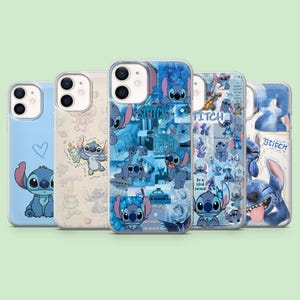 Funda para teléfono Stitch Lilo Disney Funda de alienígena adorable para iPhone 17Pro, 16, 15, 14, 13, 12, Samsung S26, S25, S24, S23Fe, A16, A56, Pixel 10, 9Pro