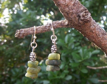 Light Green Beaded Earrings