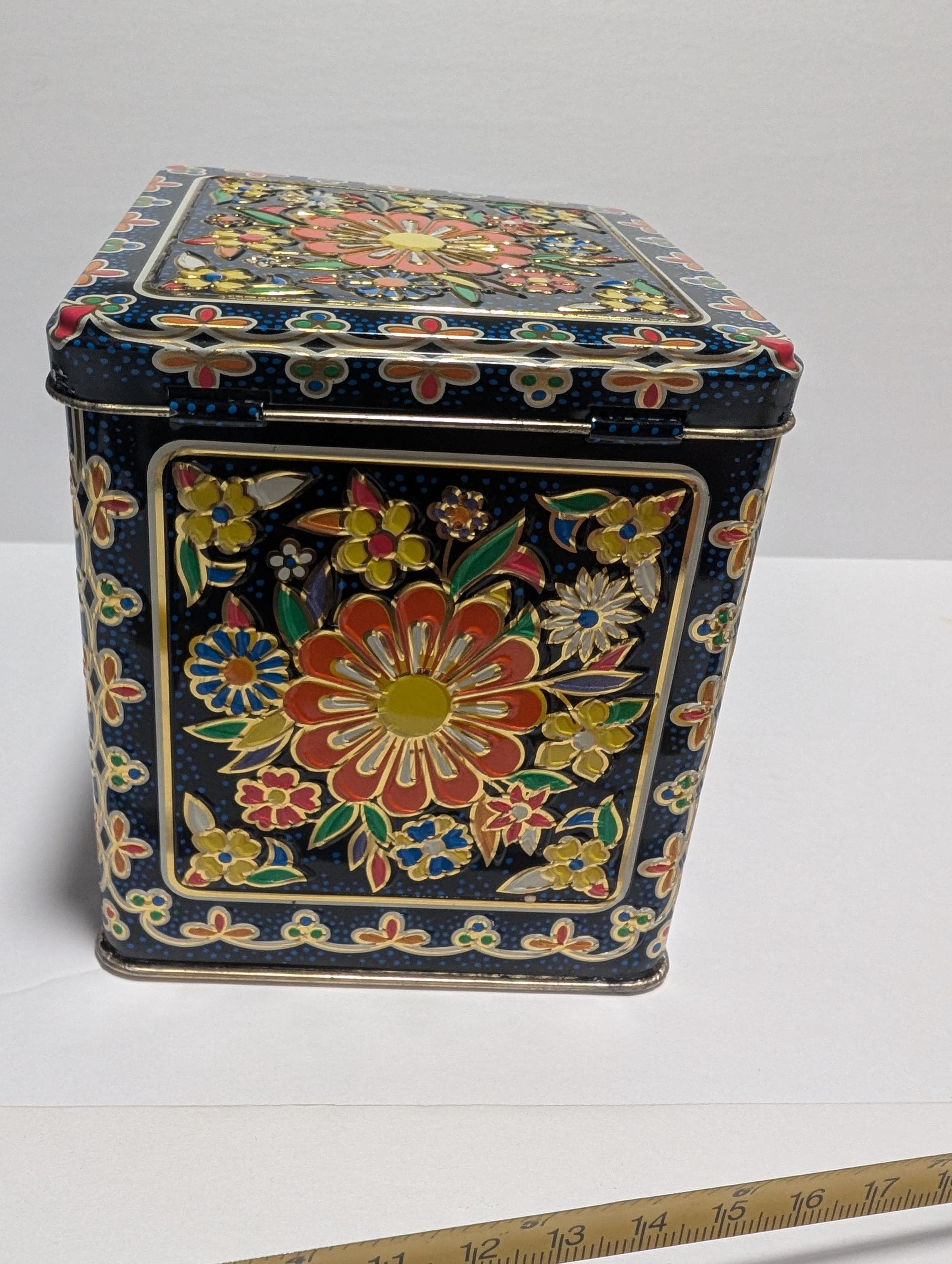 70s Tin Canister - Etsy
