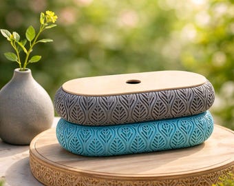 Stackable Leaf Pattern Jewelry Tray | Elongated Modern Organizer