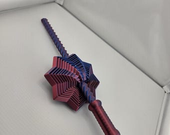 Varita de hechicero impresa en 3D / Fidget Spinner / Accesorio de estrella
