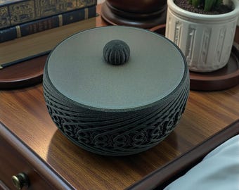 Caja Kintal – Organizador de almacenamiento tejido moderno, joyero minimalista, decoración del hogar de PLA verde