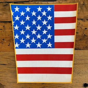Large jacket or uniform patch Vintage sew on patch - American flag - vintage patriotic patch - hippy - novelty patch - USA Election 2020