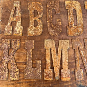 Rusty Metal letters and Numbers - 6&quot; letter– sign letter - address letters – Western  industrial letter – house letter –