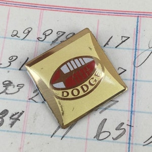 Vintage dodge brass emblem - auto decal emblem - vintage small keychain badge - brass car keychain logo