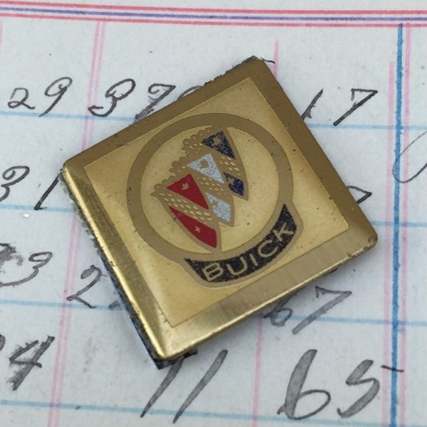 Vintage buick brass emblem - auto decal emblem - vintage small keychain badge - brass car keychain logo