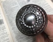 Antique silver ornate door knob - vintage salvaged doorknob - Antique knob - architectural hardware - old door knob antique door handle