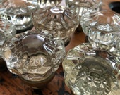 Antique glass door knob - vintage salvaged doorknob - Antique crystal knob - architectural hardware - old door knob antique door handle