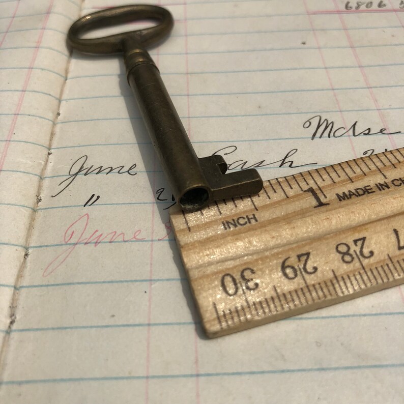 little old key \u2013 steampunk key rustic skeleton key vintage skeleton key vintage barrel key charm Brass Antique Skeleton key