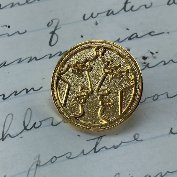 Gemini zodiac Pin - Gold metal lapel pin - astrology Pin - zodiac pinback gift - zodiac sign pinback