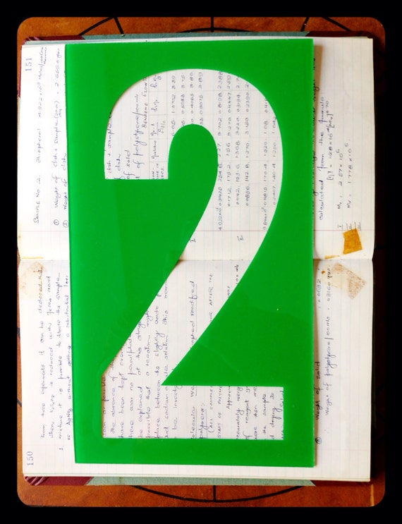 Vintage green  plastic number 2 – Plexiglas number -  gas station number – large plastic number – wedding number – salvaged sign number