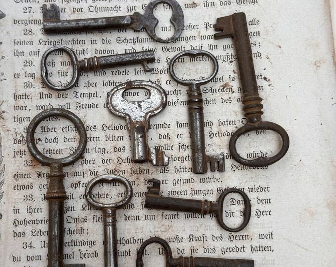 Lot of 10 Authentic Skeleton Keys - Antique Skeleton Key - Vintage ...