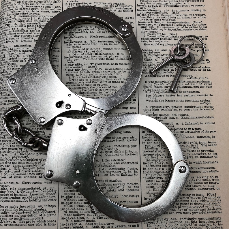 Set of handcuffs with keys New Old Stock heavy duty metal Etsy