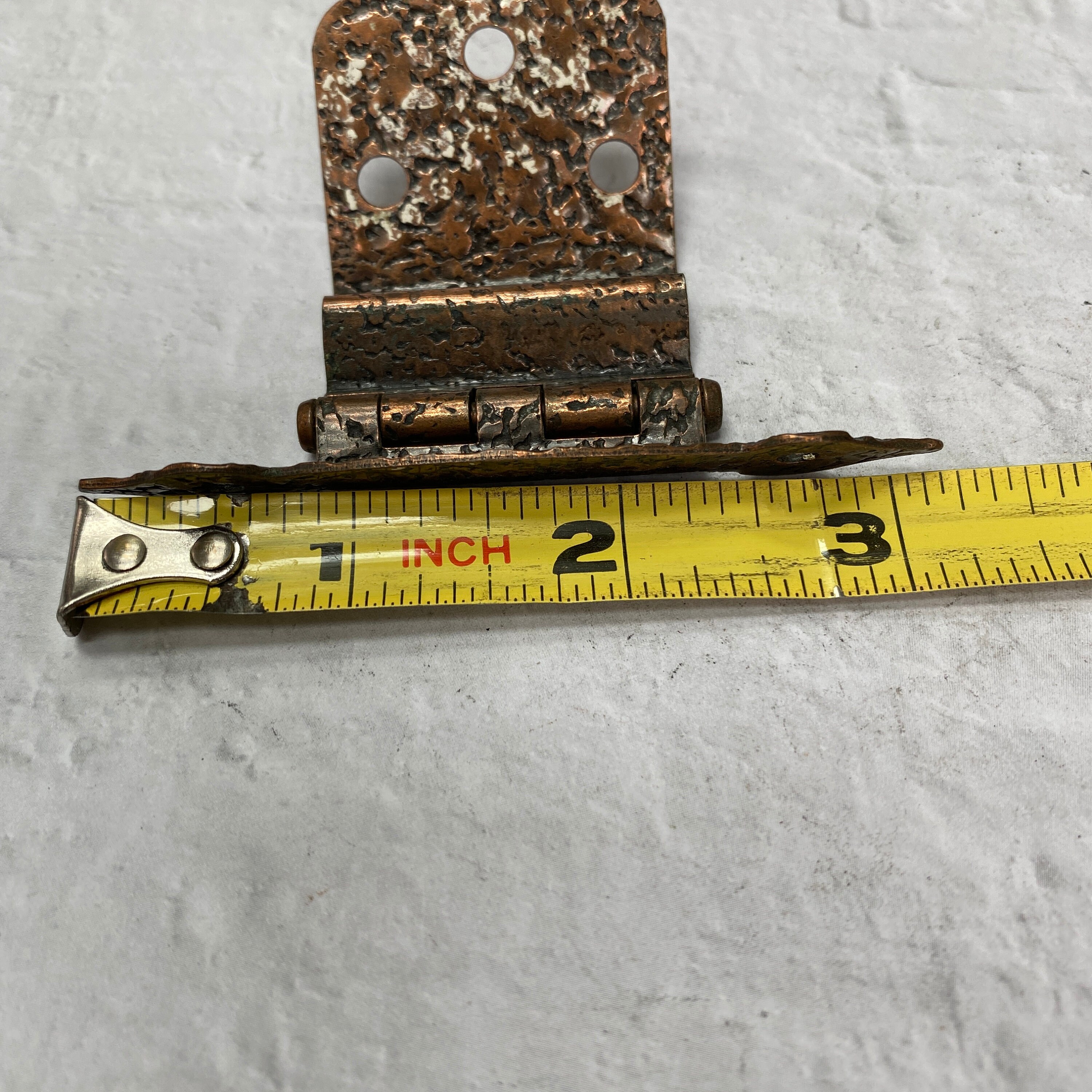 Vintage hammered copper kitchen hinge pair copper door hinge