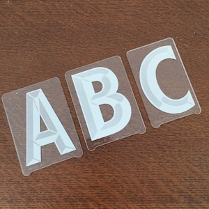 Clear plastic letters – 5&quot; Plexiglas letter - your choice-  White marquee letter - White patterned sign letter – salvaged plastic sign