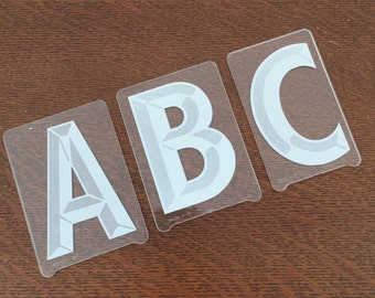 Clear plastic letters – 5" Plexiglas letter - your choice-  White marquee letter - White patterned sign letter – salvaged plastic sign