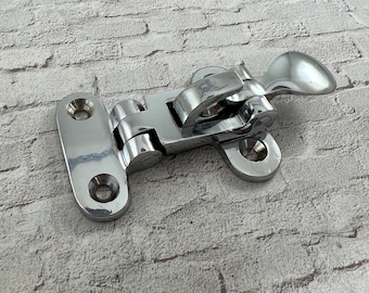Vintage Cabinet latch - new old stock - door hook and latch - cupboard latch - vintage hardware supply - restoration salvaged cabin window