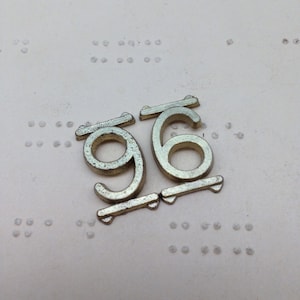 Small number 6 or 9 six or nine - Vintage brass house numbers - salvaged sign numbers - address numbers - street number