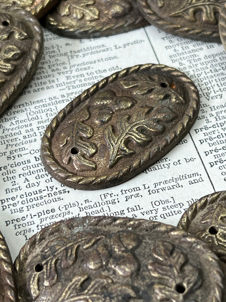 Antique Cast Brass Ornamental Furniture Decoration Brass Oak Etsy