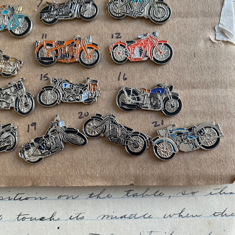 Motorcycle Lapel Pin Vintage Motorcycle Jacket Pin Biker Etsy