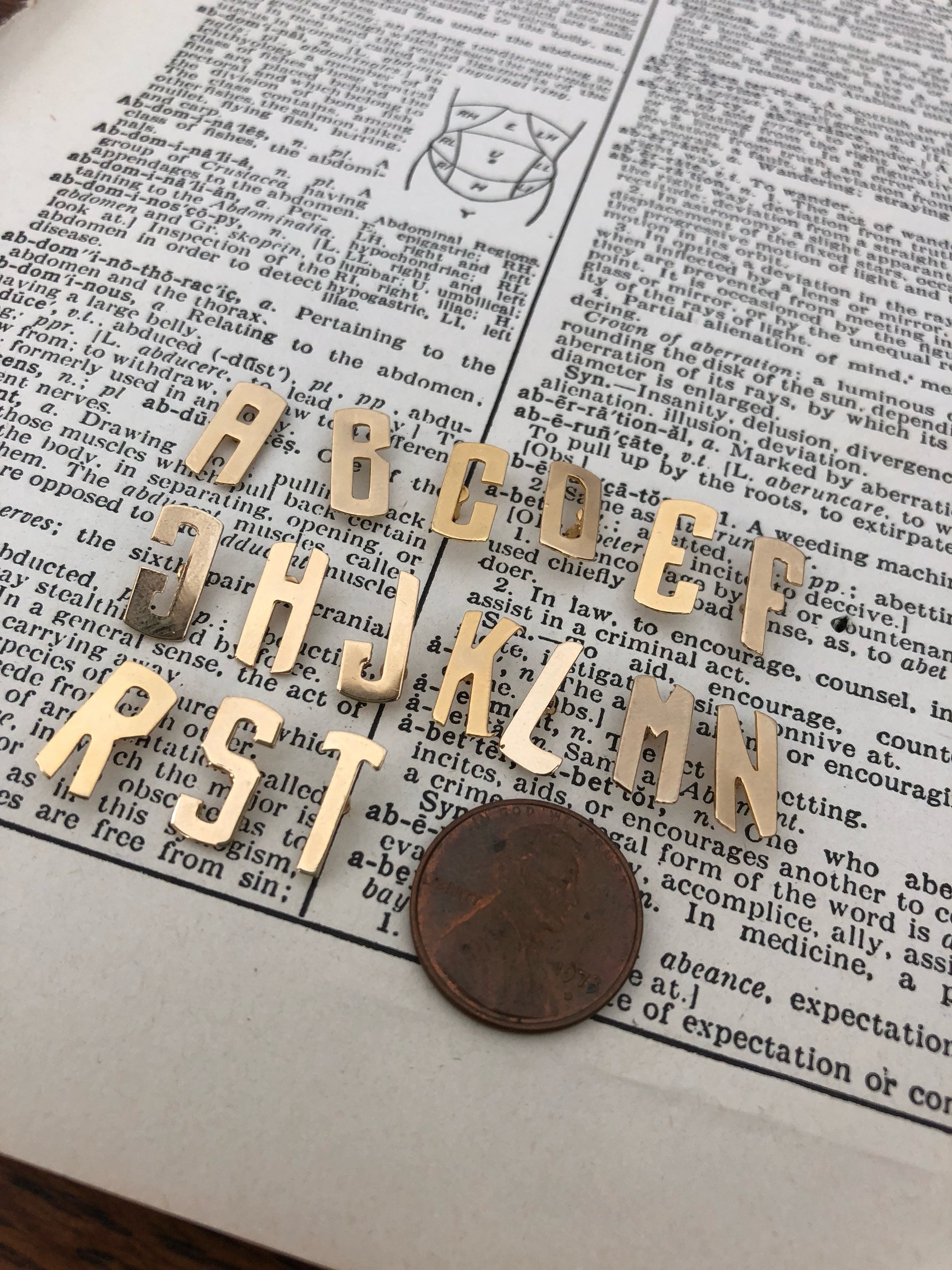 Vintage Gold Plated Letter Pins Lapel Pins Initial Pins Etsy Ireland