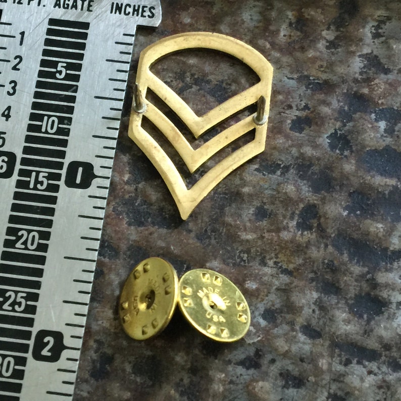 Military Chevron Rank Pin Army Uniform Pin Vintage Armed Etsy