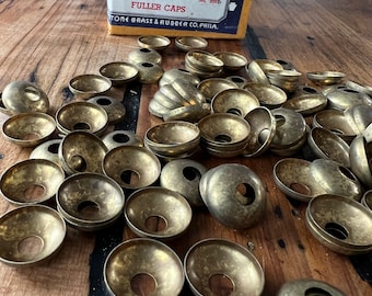 Juego de 100 - Tapones de rosca de latón antiguo - tachuelas de muebles vintage - clavo de tapicería - tachuelas de pulgar de oro