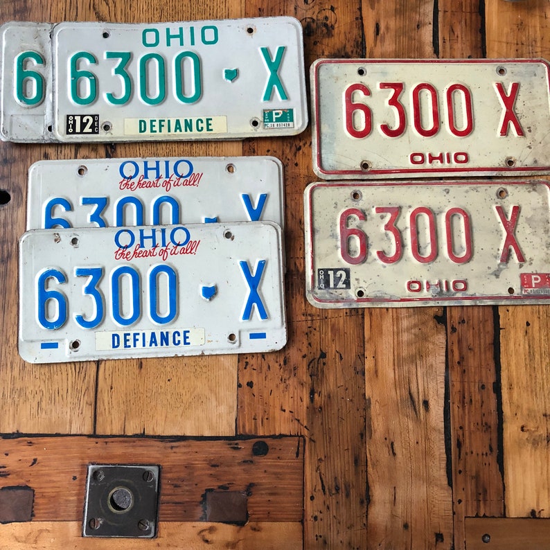 rusty plates car license plates Vintage Ohio License Plates Choose the