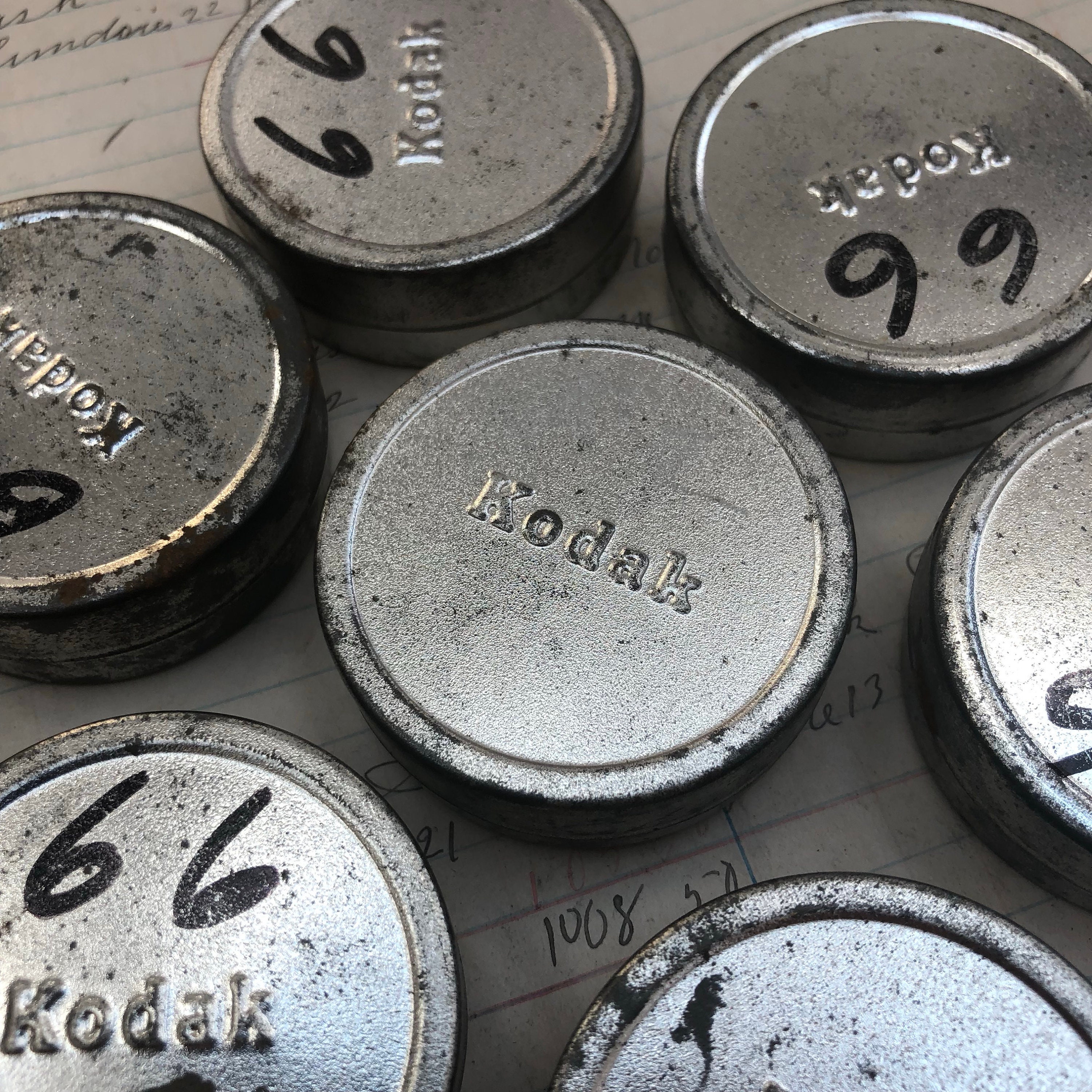 Kodak film Silver with Cap - canister - metal film tin - film