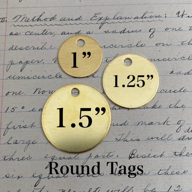 Custom hand punched brass tag hand stamped key tag key fob pet tag custom engraved tag hotel key tag Custom ID tag image 7