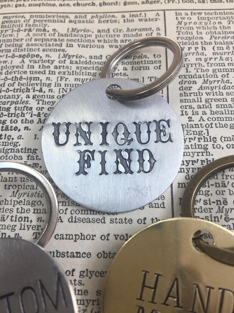 Custom handmade novelty keychains hand stamped brass or Etsy