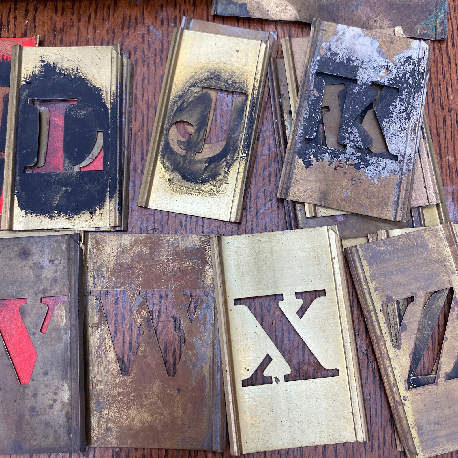 Antique Brass Stencil Letters and Numbers 2.5 Vintage Etsy