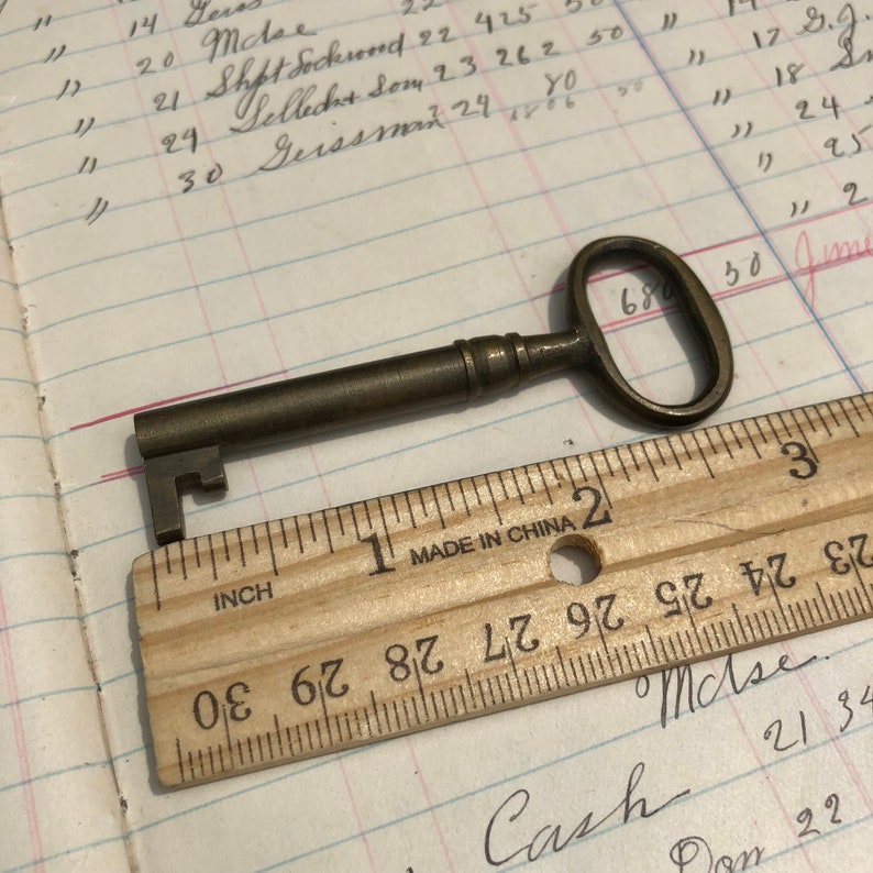 little old key \u2013 steampunk key rustic skeleton key vintage skeleton key vintage barrel key charm Brass Antique Skeleton key