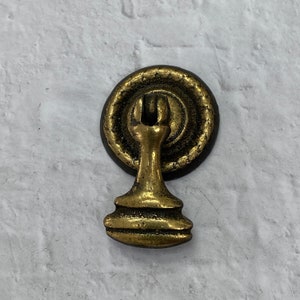 Vintage brass drawer pull -  door pull - antique drawer pull - Made In NZ brass drawer handle - brass