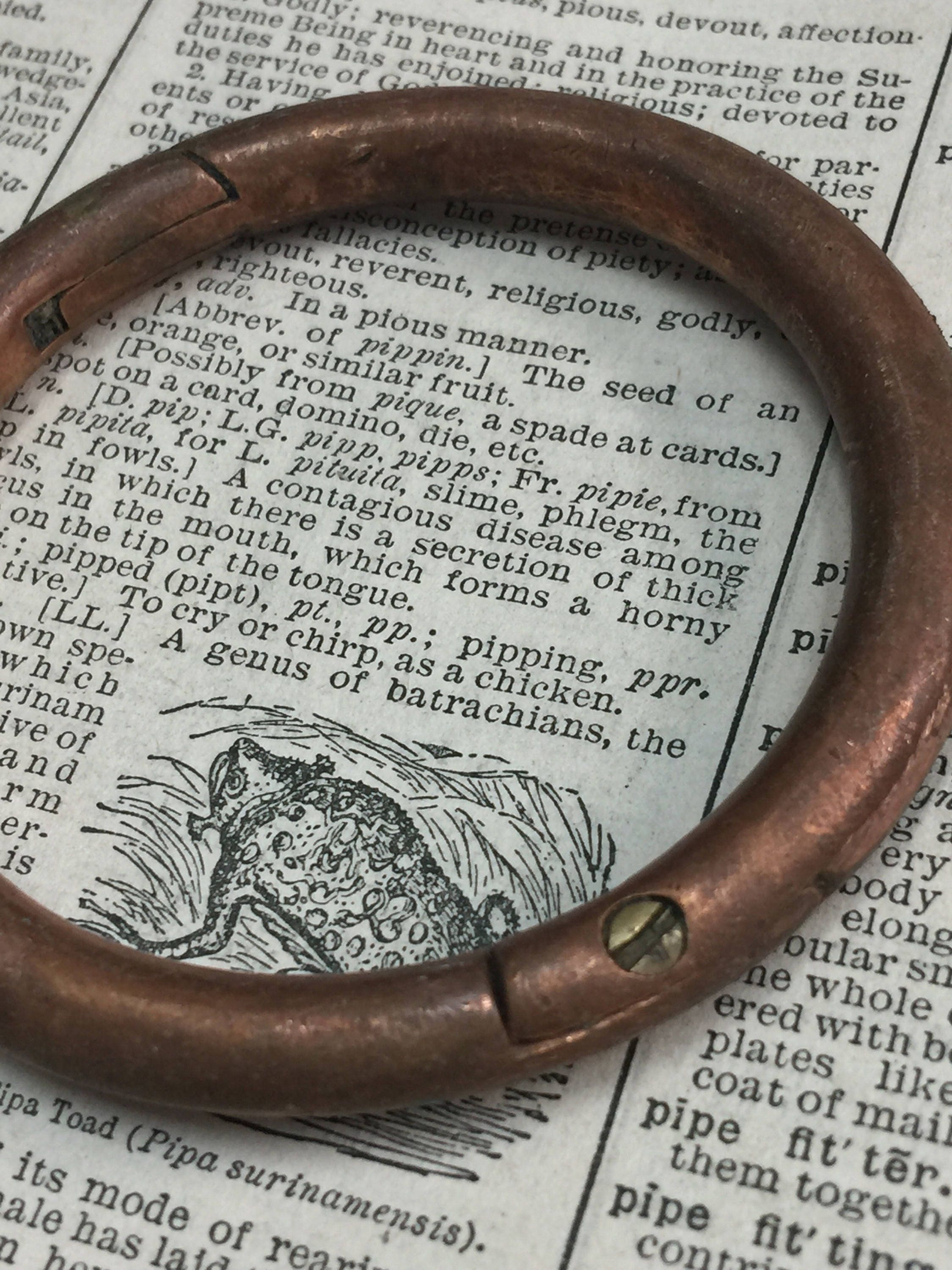 Authentic Bull Cow Nose Ring Heavy Duty copper Farm Fresh Vintage