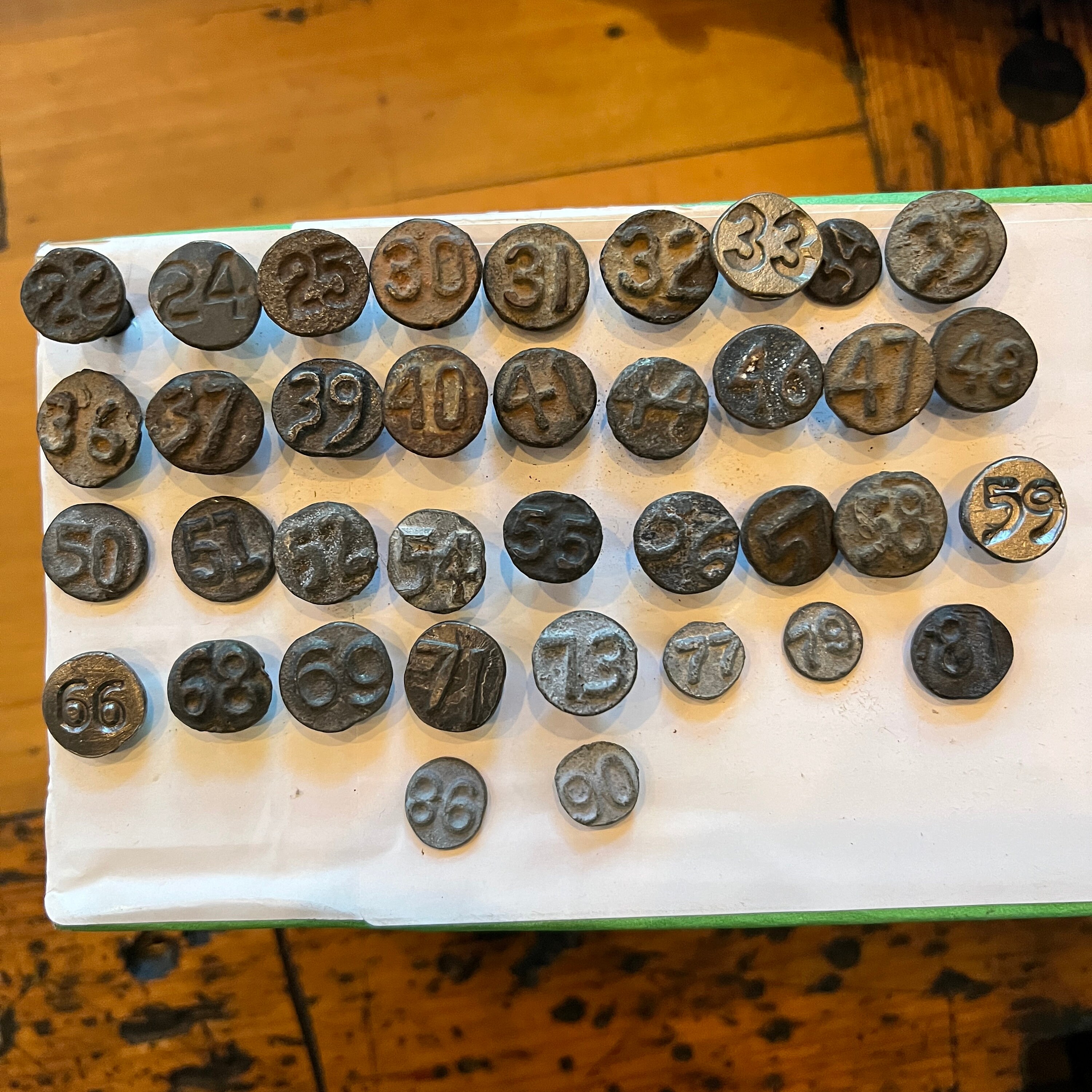 Vintage industrial railroad date nail Choose the number jewelry