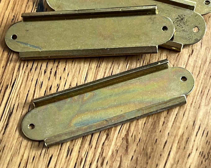 Vintage Brass Label Holders for Drawers Antique Drawer Pull Tag Holder