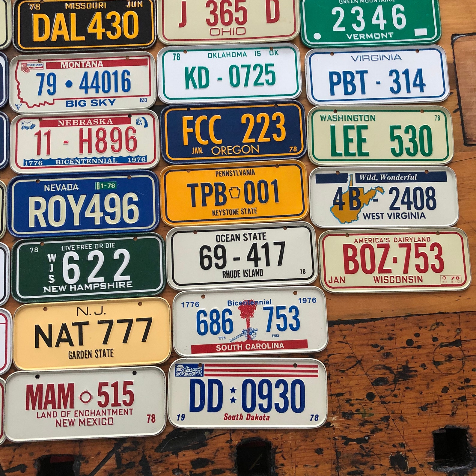 old bicycle license plates