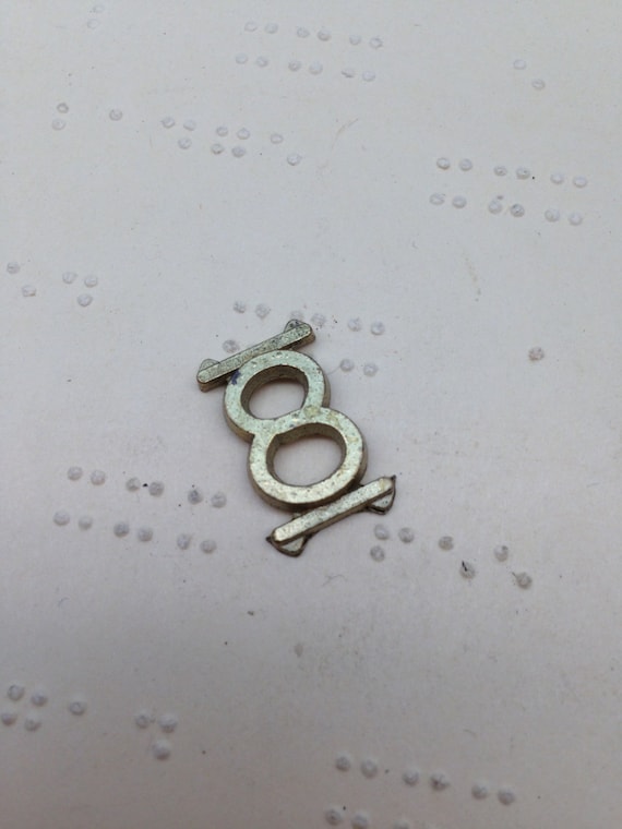 Small number 8 eight - Vintage brass house numbers - salvaged sign numbers - address numbers - street number