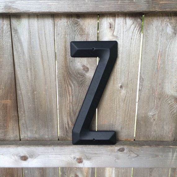 14" Vintage Industrial Metal Marquee Letter Z - Black metal - NOS Steel Sign Letter - salvaged black metal letters - beveled metal letters