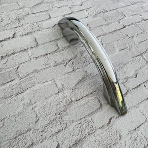 Vintage Art Deco Cabinet Knobs or Drawer Pulls - modern brushed Nickel industrial knobs - Art Deco
