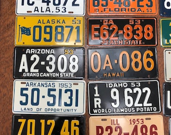 Plaques d'immatriculation de vélo vintage 1981 - Choisissez