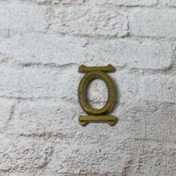 Small number 0 zero - Vintage brass house numbers - salvaged sign numbers - address numbers - street number
