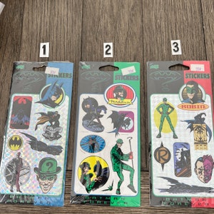 vintage 1995 Batman Forever Hologram stickers - 3 au choix - Riddler, Batman, Robin- hologram sticker - autocollant réfléchissant image 2