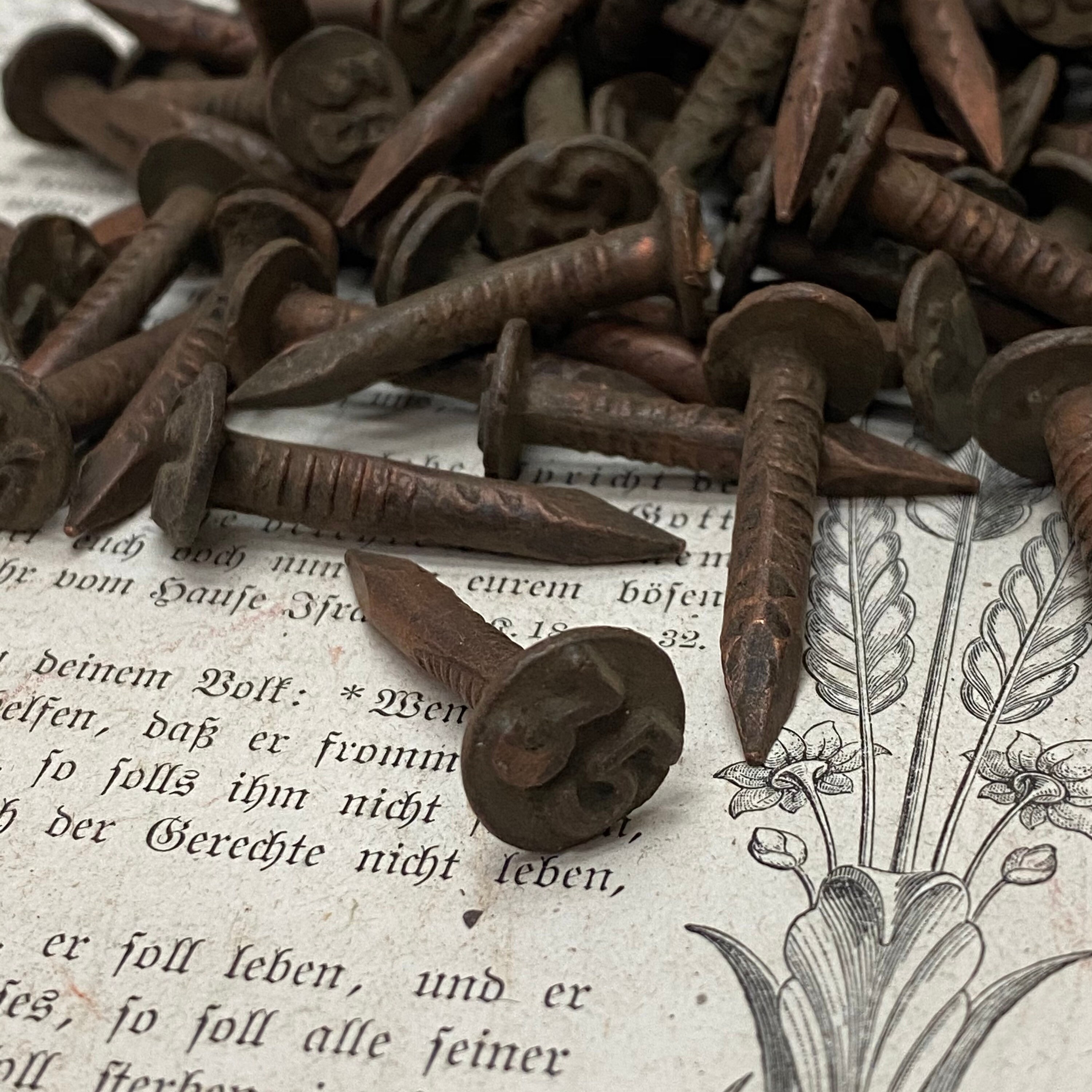 Vintage industrial railroad date nails choose your year jewelry